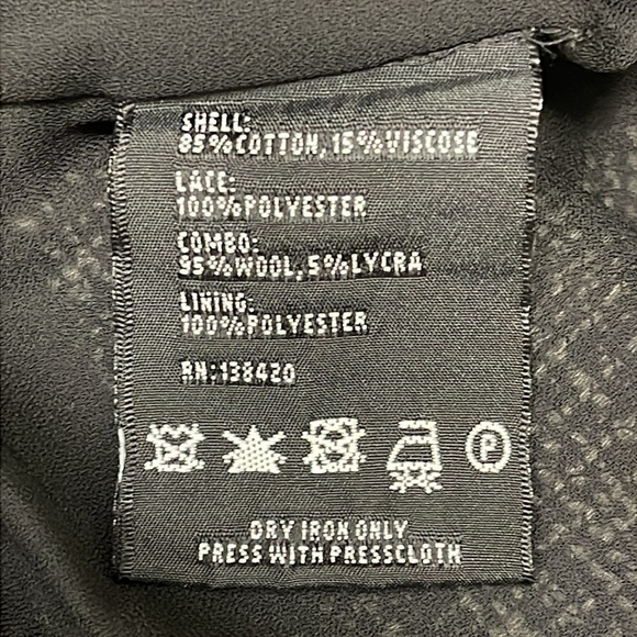 CARLISLE Vintage Women’s Black Tweed Lace Button Blazer Size 8 Boxy Elegant - Picture 13 of 13